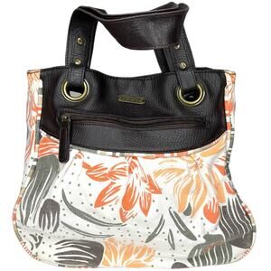 O'Neill Shoulder Bag Purse Floral Print with Faux Leather